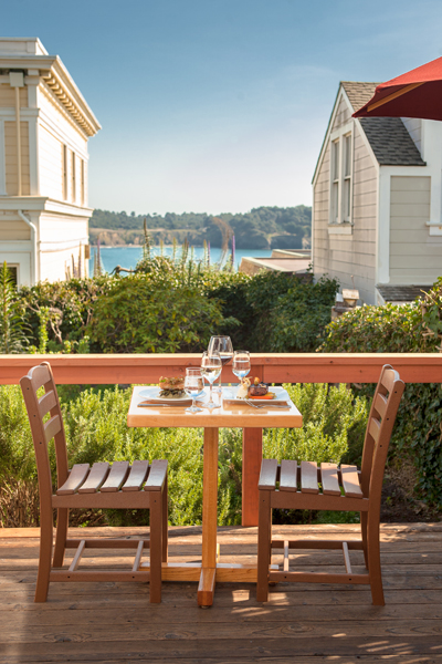A View from the Deck at Trillium Cafe in Mendocino, photography by Cassandra Young