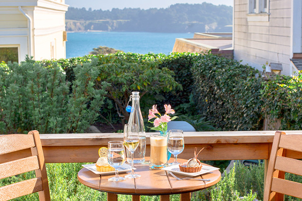 Outdoor Patio Dining at Trillium Cafe, Mendocino, photography by Cassandra Young