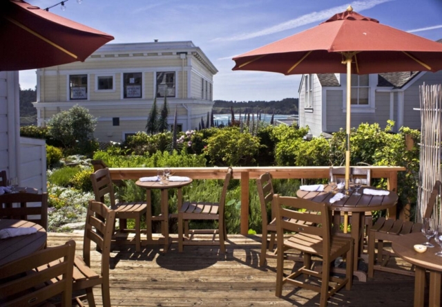 Sunny Deck at Trillium Cafe in Mendocino